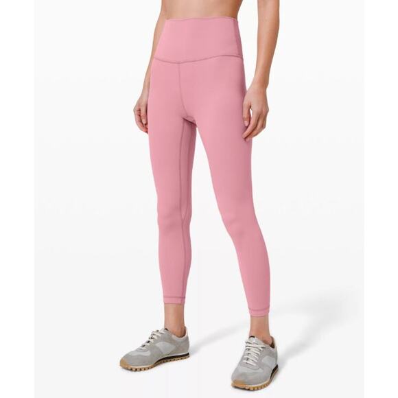 Lululemon Align II 25" High Rise Stretch Yoga Leggings Pink Taupe Womens Size 10 - Picture 1 of 11